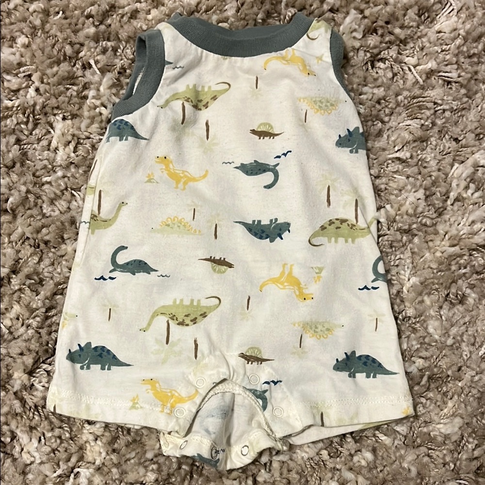 Chickpea Infant Romper with Gray Accents